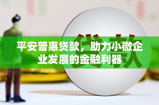 竹塘平安普惠贷款，助力小微企业发展的金融利器