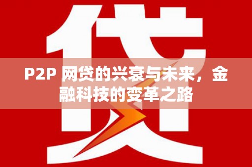 竹塘P2P 网贷的兴衰与未来，金融科技的变革之路